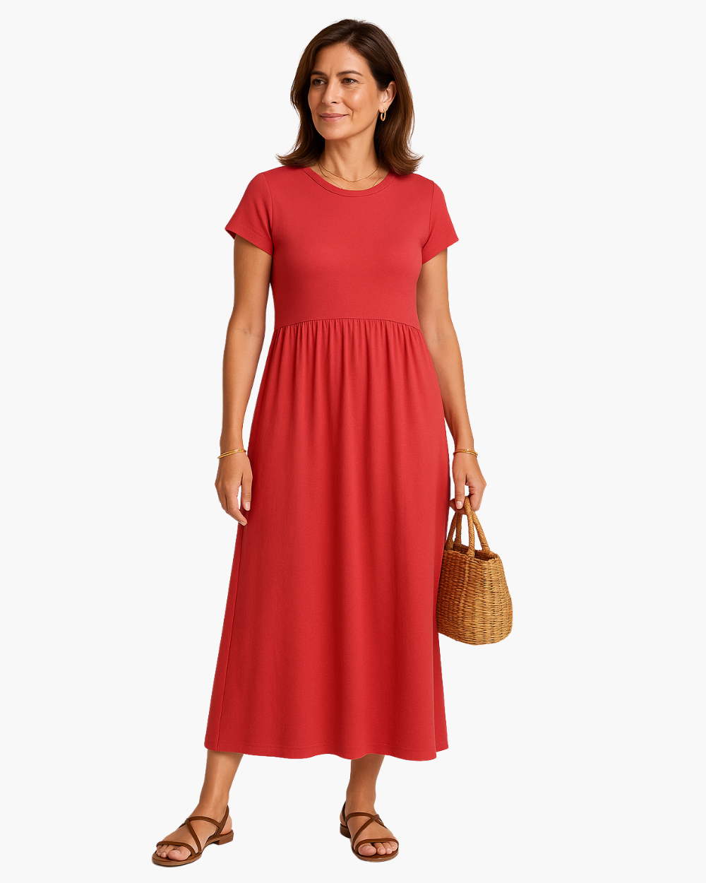 Novari™ Soft Drape Midi Dress