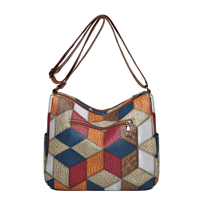 Elin™ Vintage Patchwork Shoulder Bag