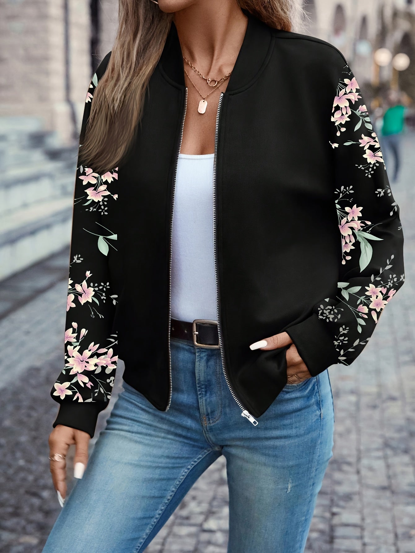 Kessia™ The Blooming Bomber Jacket