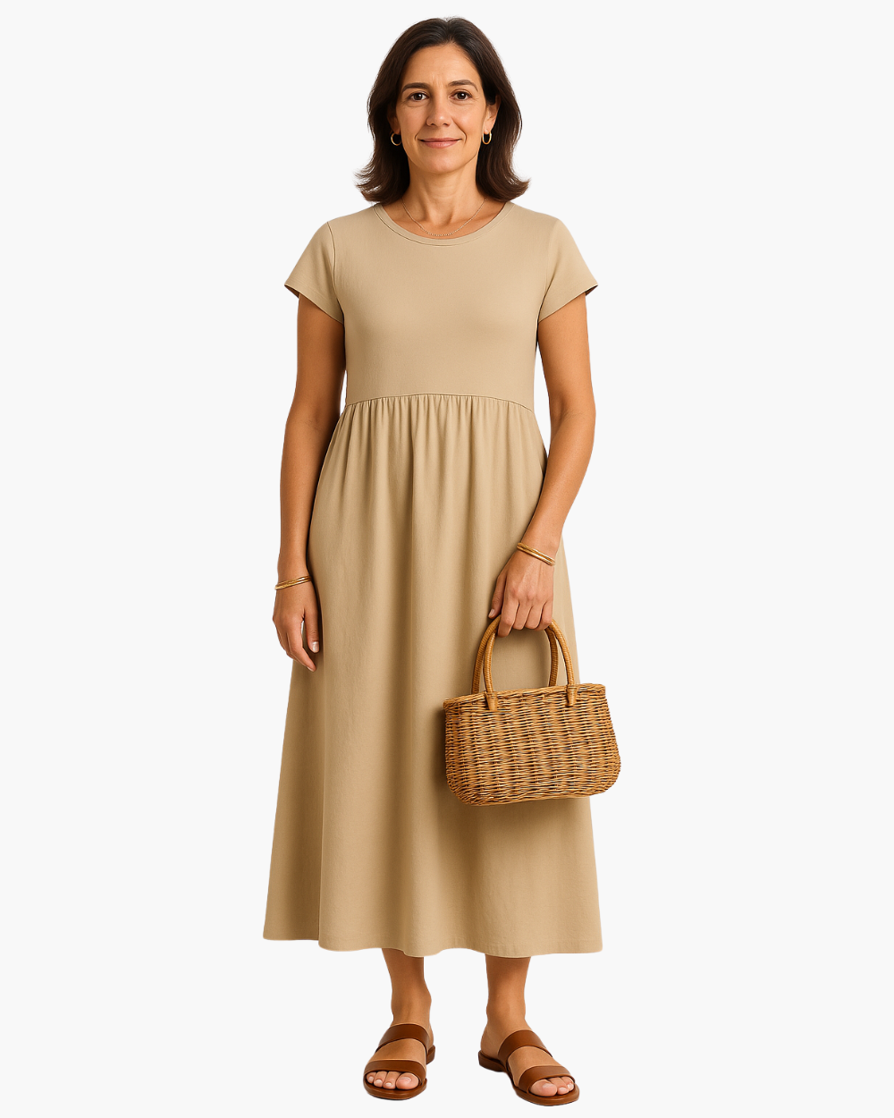 Novari™ Soft Drape Midi Dress