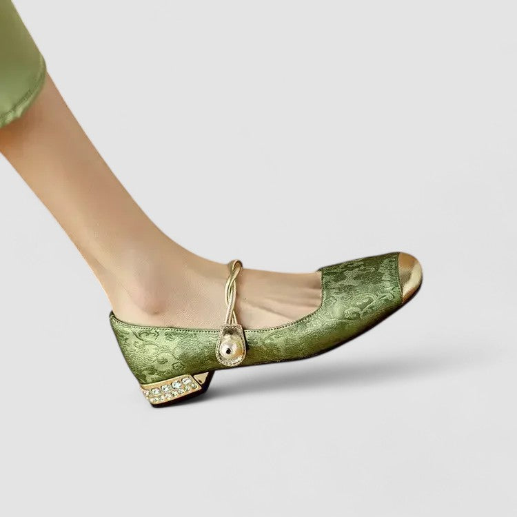 Sabella™ – Elegant Flats with Pearl Detail