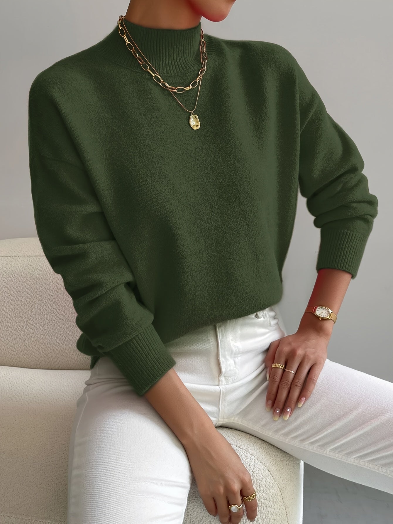 Vionne™ | High Neck Sweater
