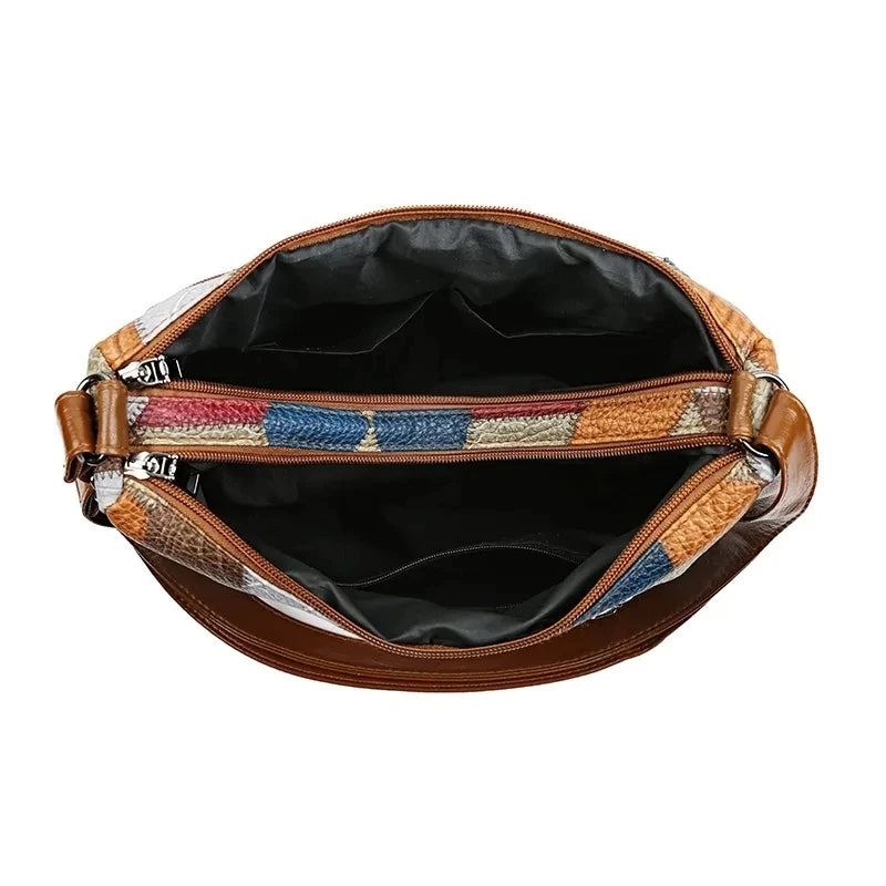 Elin™ Vintage Patchwork Shoulder Bag