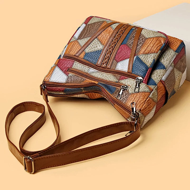 Elin™ Vintage Patchwork Shoulder Bag