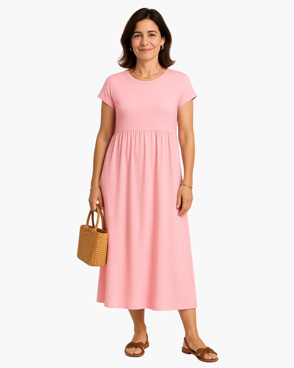 Novari™ Soft Drape Midi Dress
