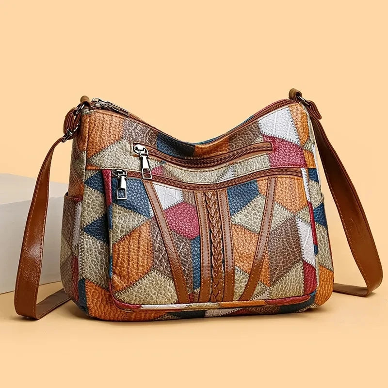 Elin™ Vintage Patchwork Shoulder Bag