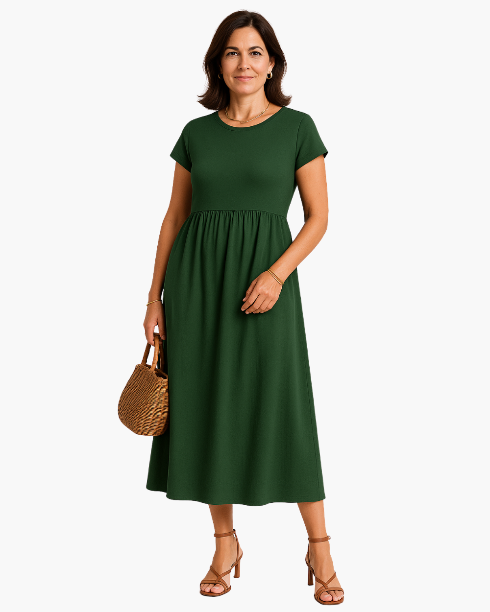 Novari™ Soft Drape Midi Dress