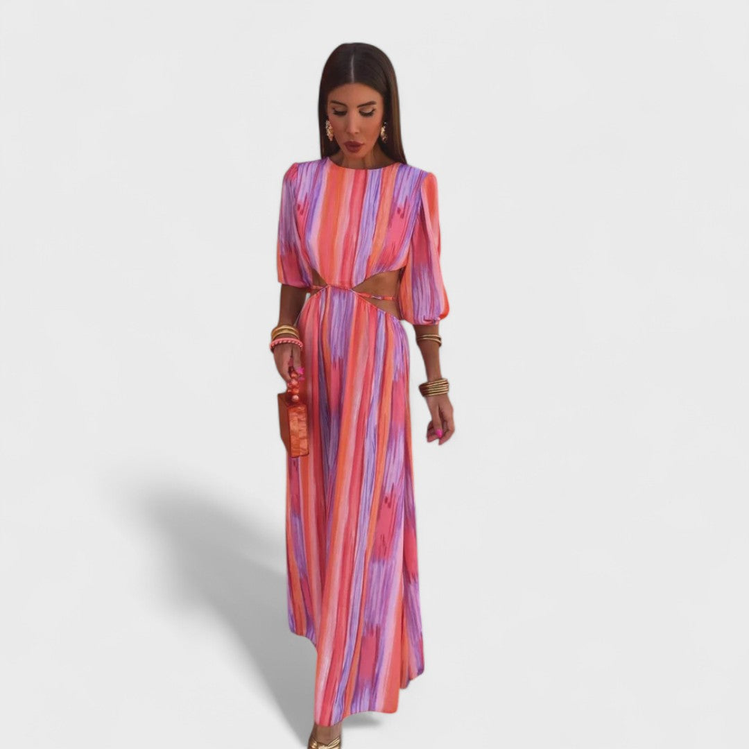 Zoya™ – Elegant Maxi Dress with Subtle Cut-Outs