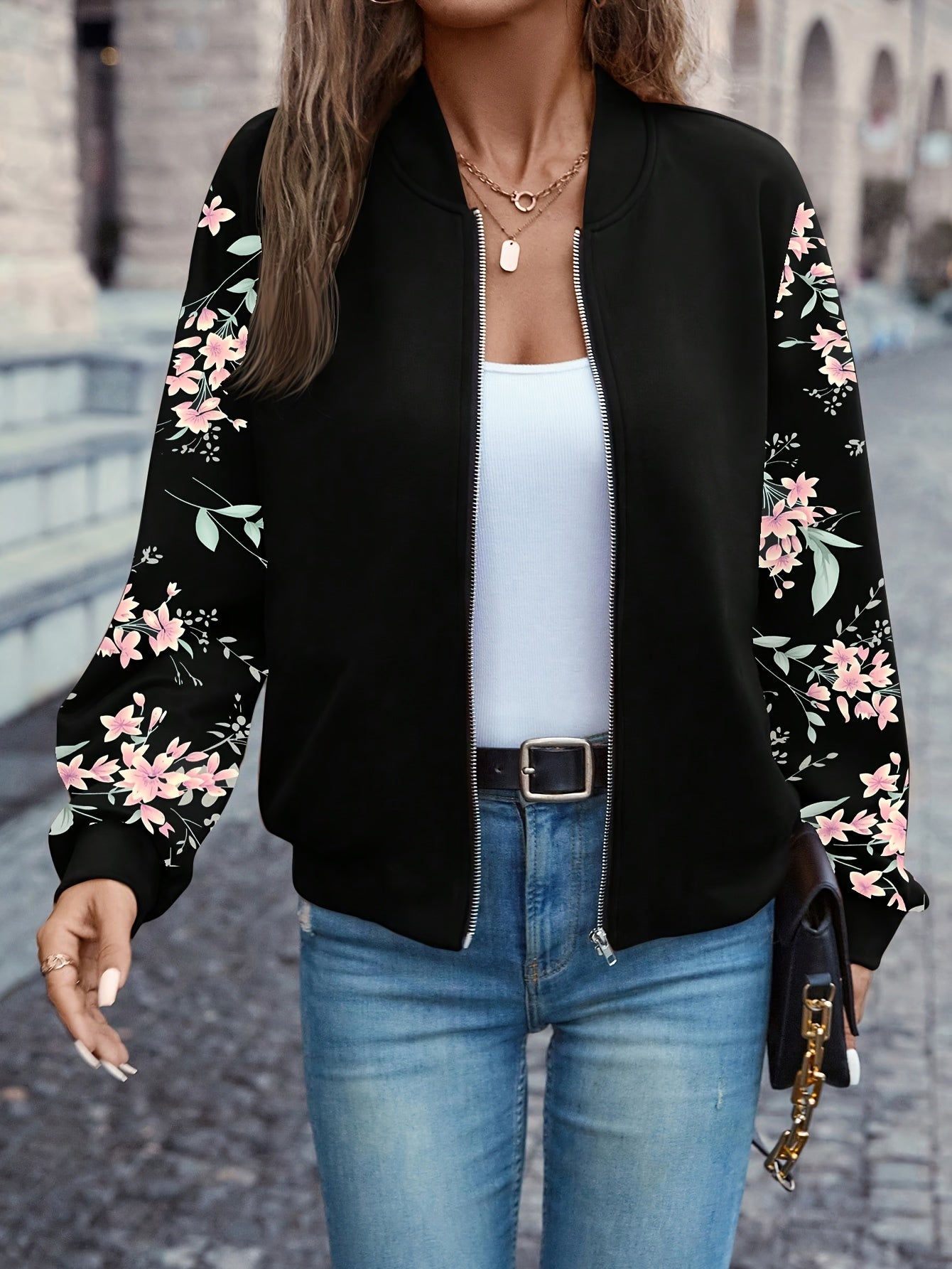 Kessia™ The Blooming Bomber Jacket