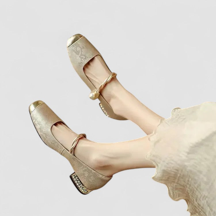 Sabella™ – Elegant Flats with Pearl Detail