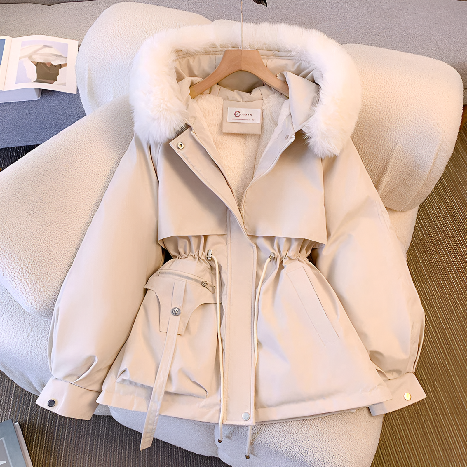 Rhea™ | Faux Fur Hooded Coat